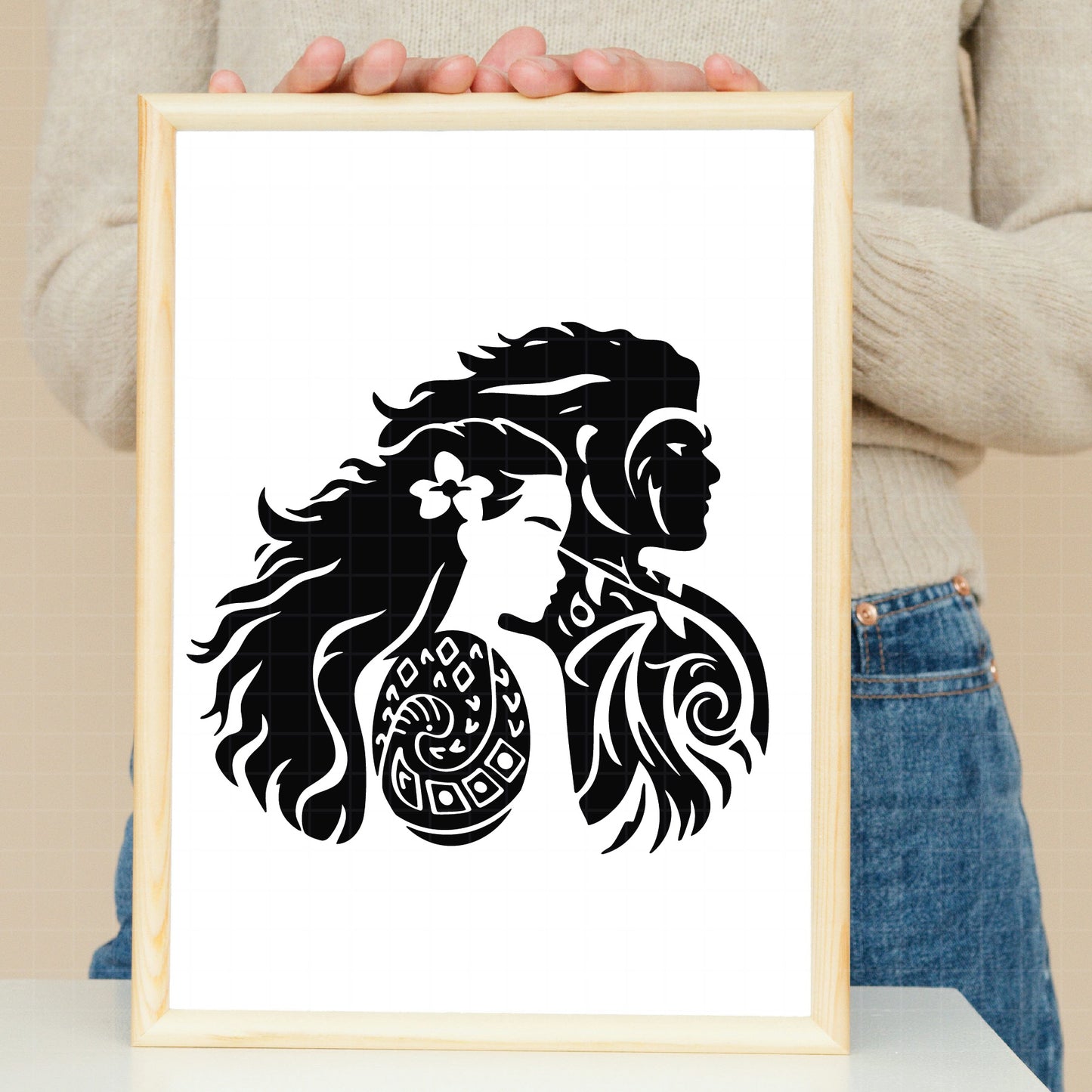 COD1940 - Moana svg, Princess svg, Disney svg, outine svg, Cricut, Silhouette, Tumbler svg