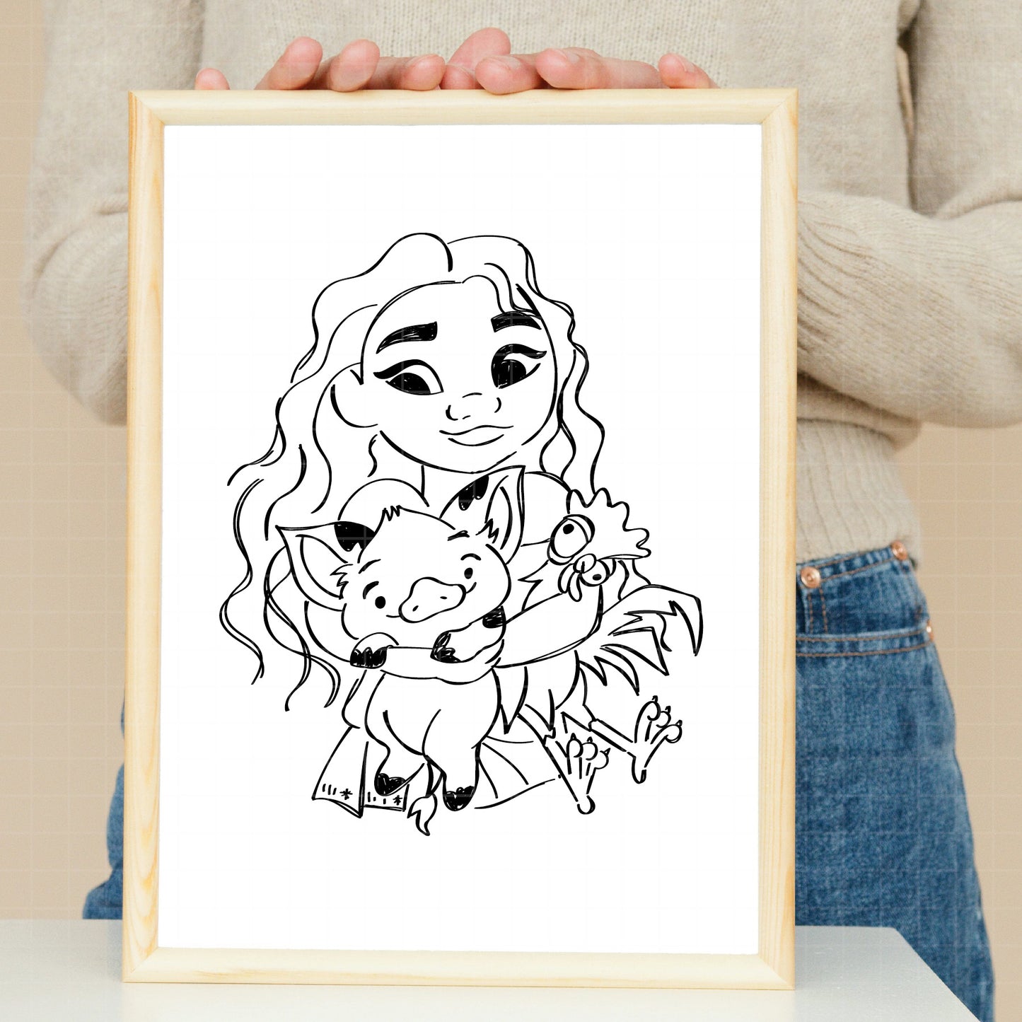 COD1962 - Moana svg, Princess svg, Disney svg, outine svg, Cricut, Silhouette, Tumbler svg