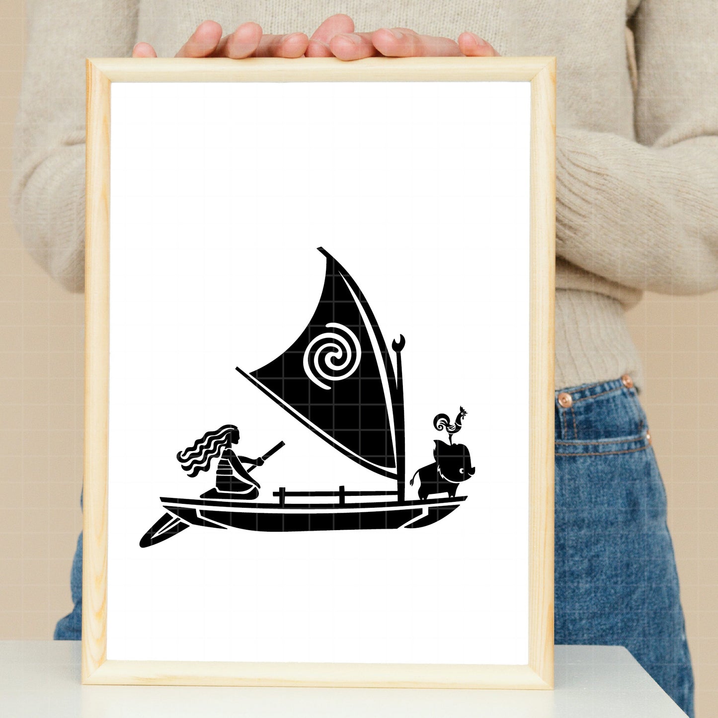 COD1963 - Moana svg, Princess svg, Disney svg, outine svg, Cricut, Silhouette, Tumbler svg