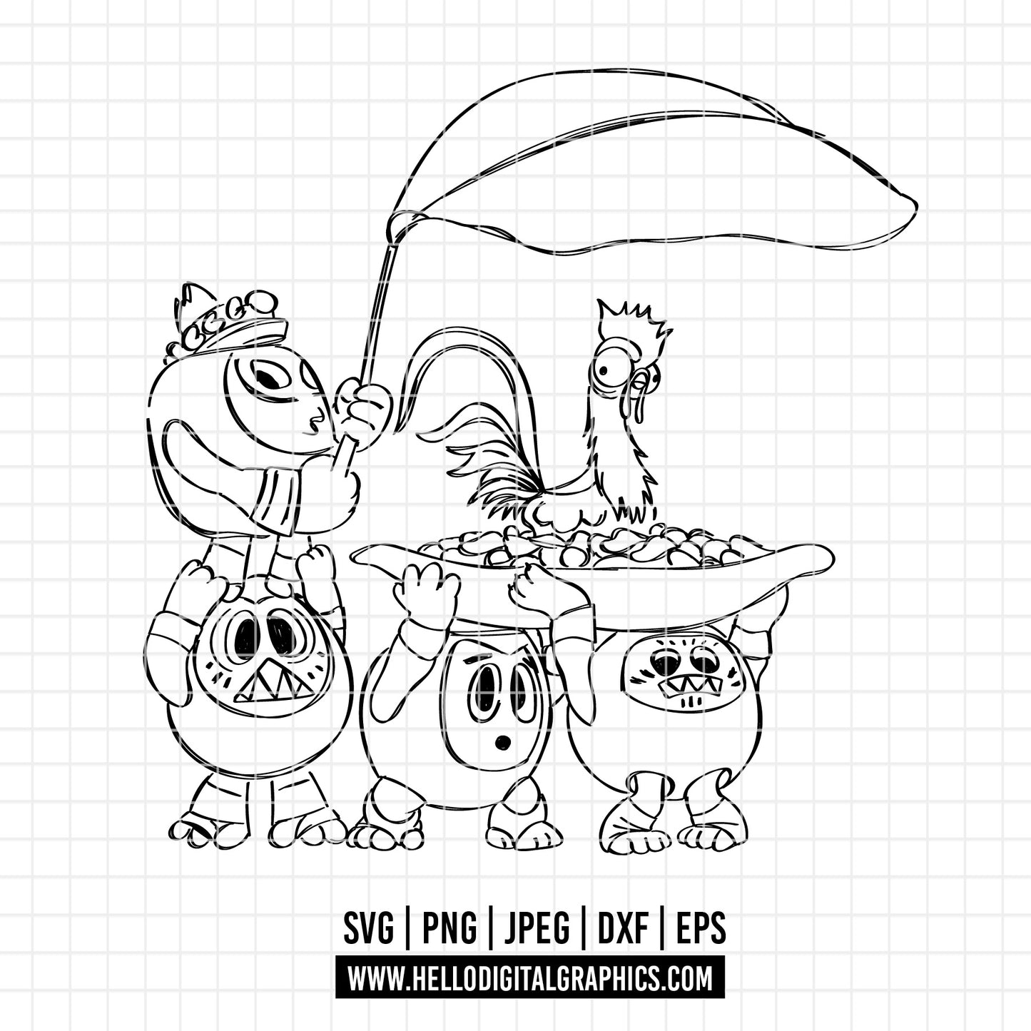 COD1998 - Moana svg, Princess svg, Disney svg, outine svg, Cricut, Silhouette, Tumbler svg