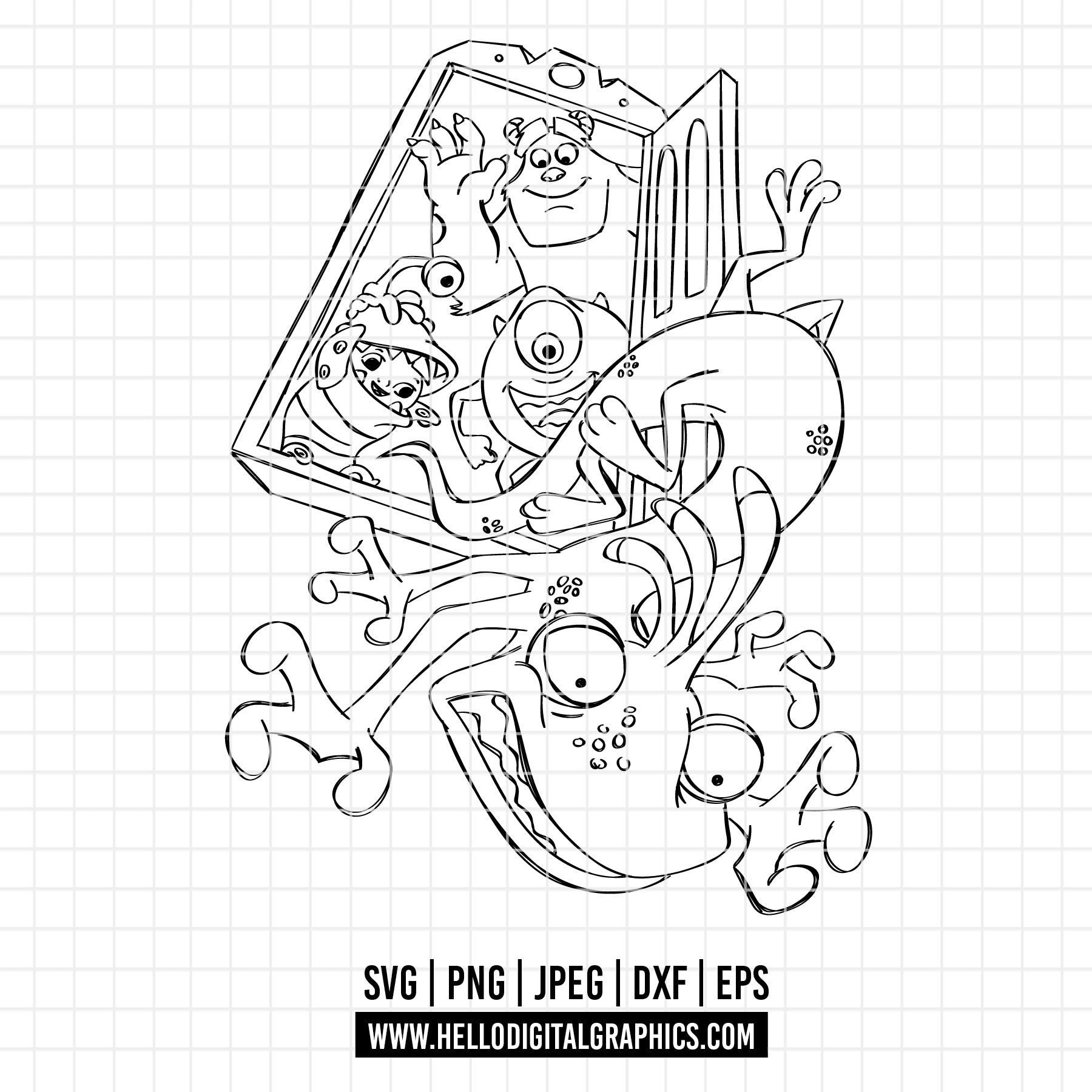 boos file monsters inc COD2012 - Monster inc. DTF, The door SVG, PNG