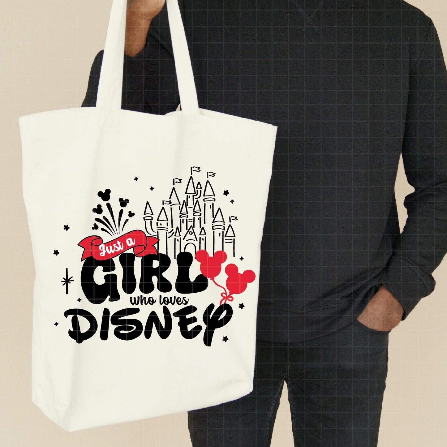 COD2078- Just a girl who loves disney svg, Magical Svg, Mickey Svg, Castle svg, Disney svg, Magical svg, Disney quote