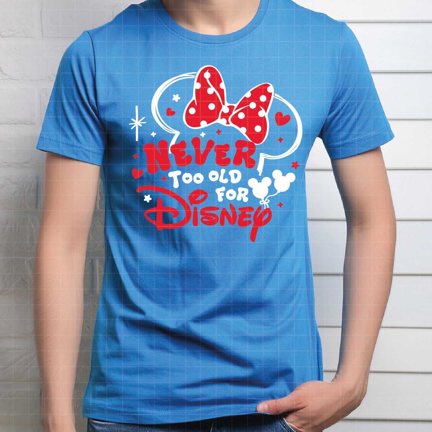 COD2080- Never too old for Disney svg, mickey svg, castle svg, Trip svg, Silhouette, Cricut