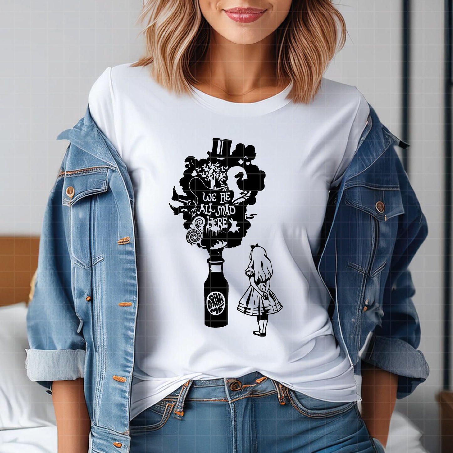COD2120 - Alice in wonderland svg, Alice sketch svg, disney svg, Silhouette, Cricut