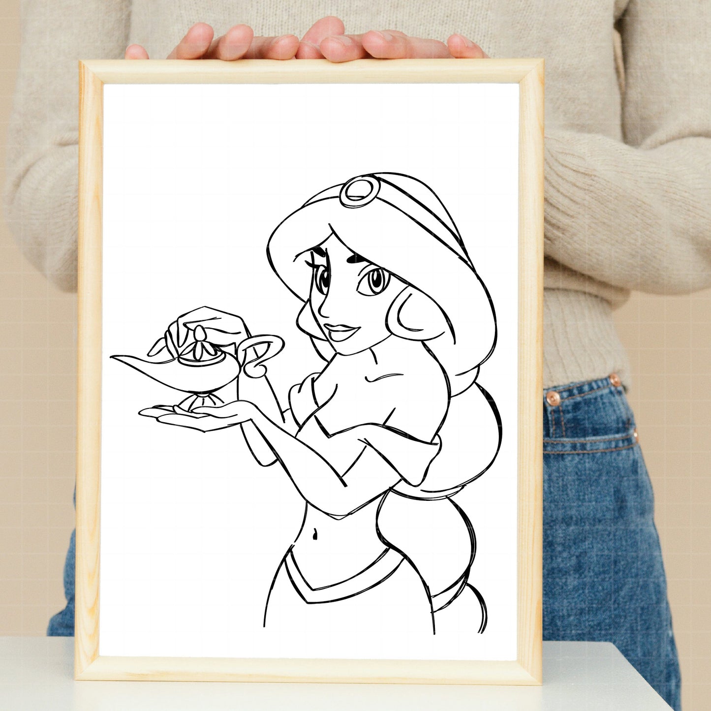 COD3387- Jasmine Svg, Princess Svg, Indian Princess svg, Arabian Princess SVG, Aladdin svg, Princess svg, silhouette svg, disney svg