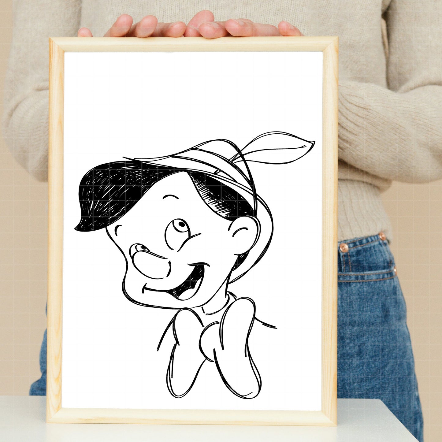 COD2145 - Pinocchio SVG, Pinocchio Outline PNG SVG, Pinocchio Lover Svg Mouse ears png, Family Vacation Svg, Family Trip cut file outline