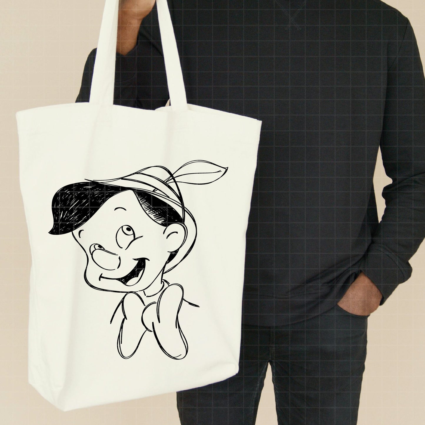COD2145 - Pinocchio SVG, Pinocchio Outline PNG SVG, Pinocchio Lover Svg Mouse ears png, Family Vacation Svg, Family Trip cut file outline