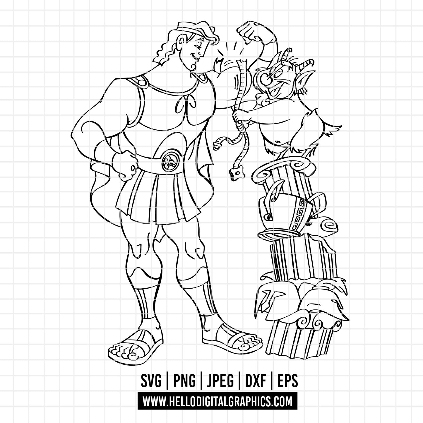 COD3395 - Hercules movie SVG, EPS, PNG File, Cricut, Digital, Printable, Hercules svg