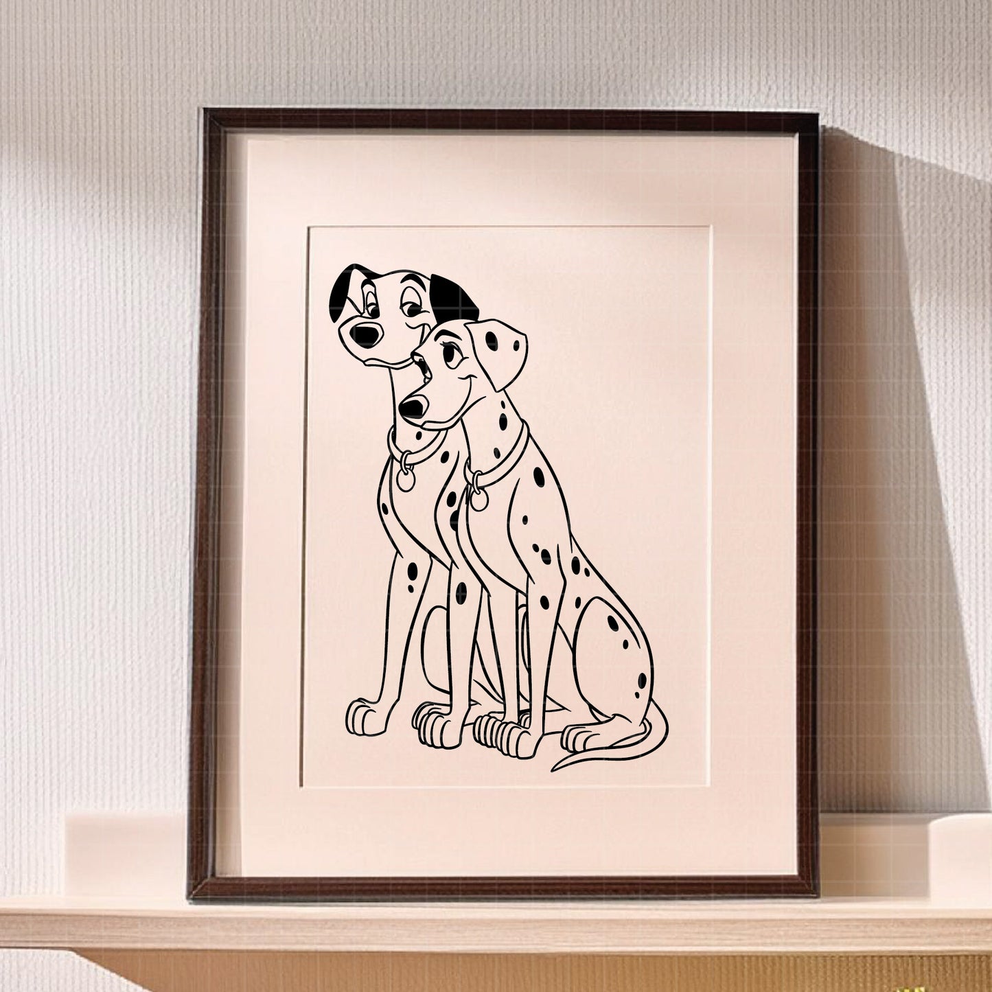 COD2176 - Dalmatian svg, dog svg, dalmatian cut file, puppy outline svg, disney svg