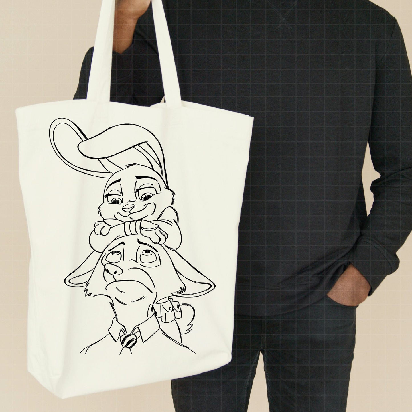 COD3434 - Zootopia SVG, PNG, EPS - Flash line art, Outline clipart vector. Flash having a glass of wine, iconic scenes clipart