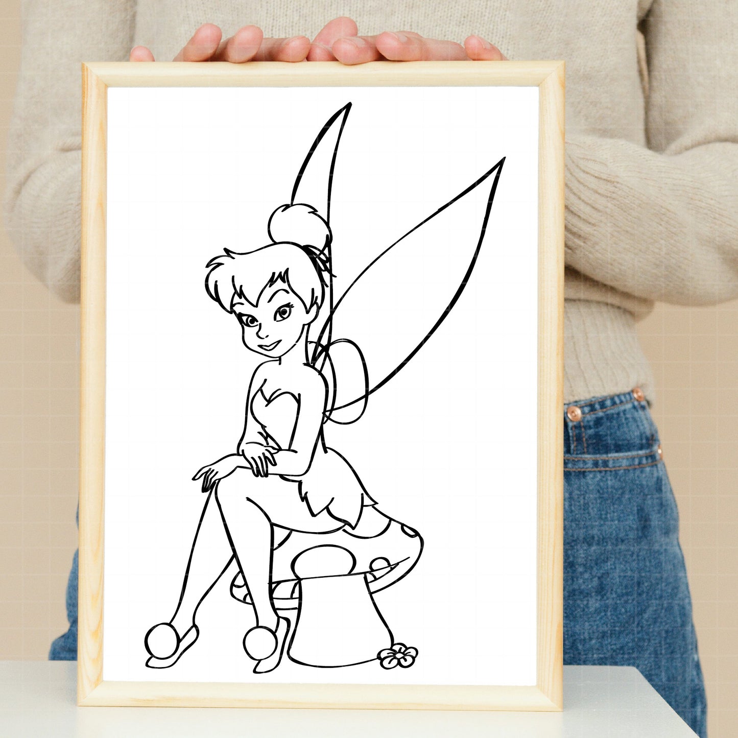 COD3437 - Tinker bell svg, Think happy thoughts svg, disney svg, cricut, silhouette