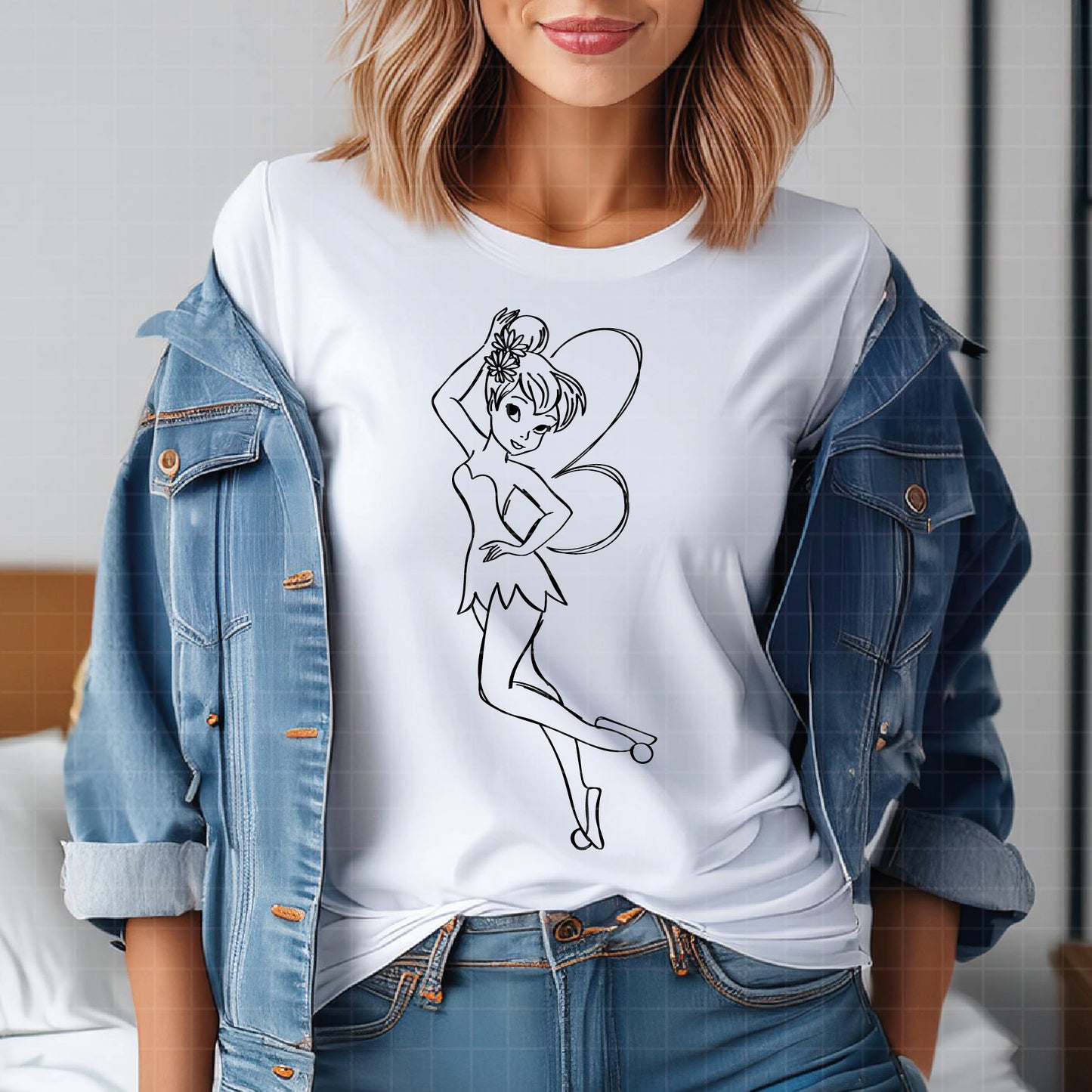 COD2195 - Tinker bell svg, Think happy thoughts svg, disney svg, cricut, silhouette