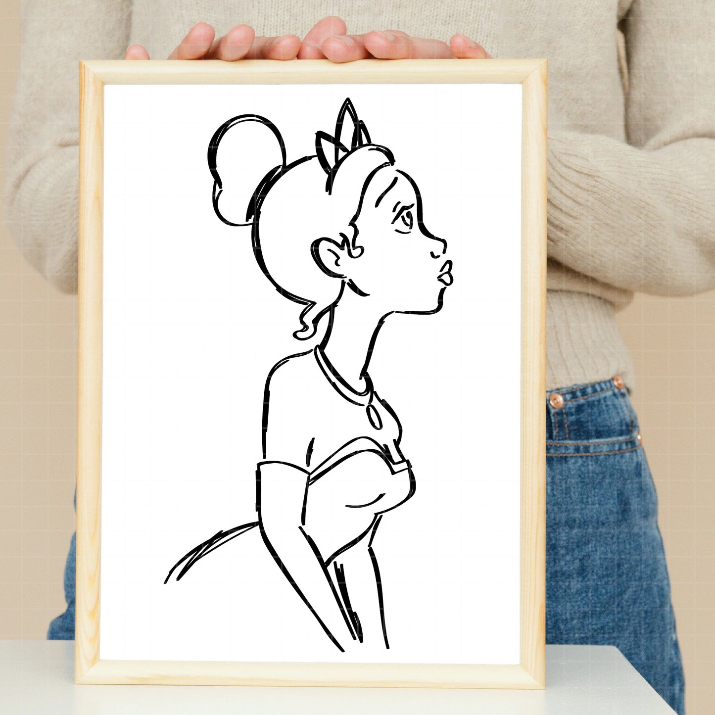 COD2225 - The frog and the Princess svg, tiana svg, frog svg, Princess Tiana with Frog, outline svg, cricut silhouette, Princess svg, Disney svg