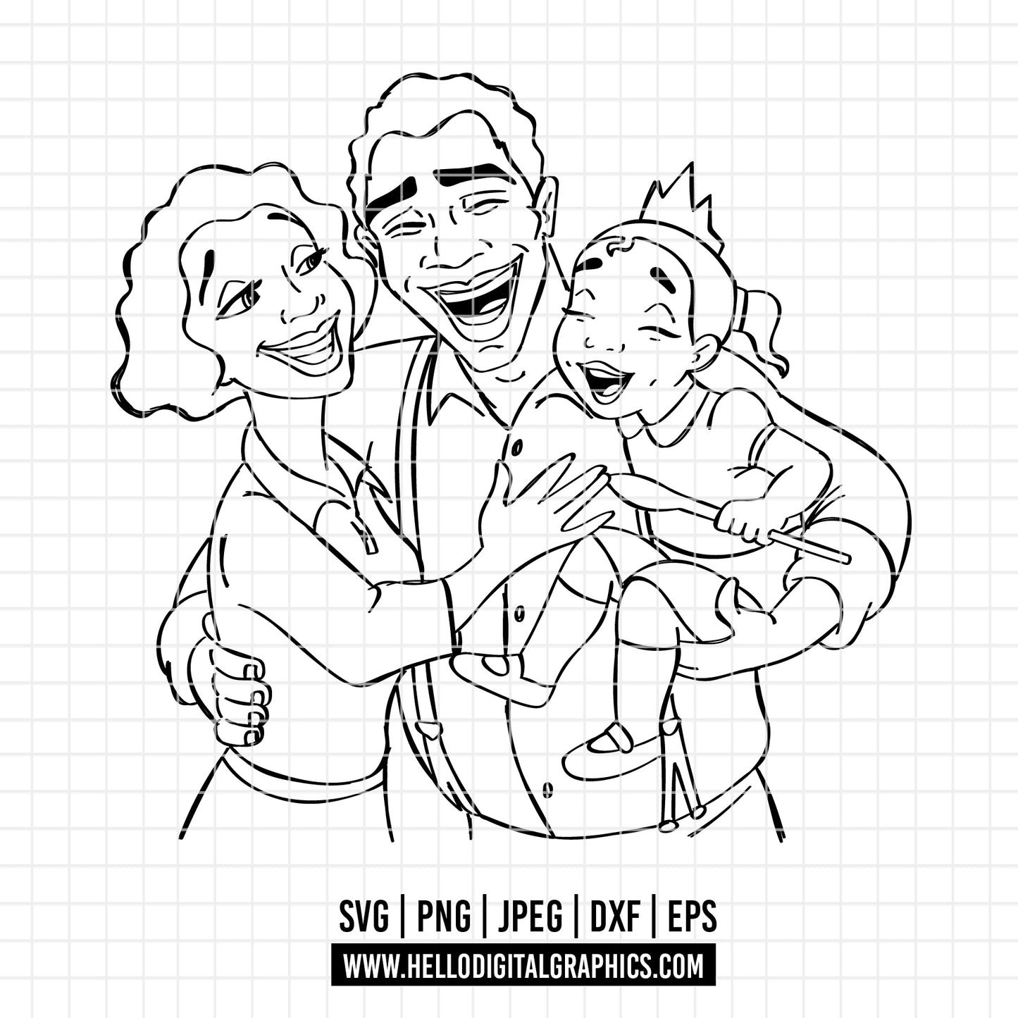 COD2246 - The frog and the Princess svg, tiana svg, frog svg, Princess Tiana with Frog, outline svg, cricut silhouette, Princess svg, Disney svg