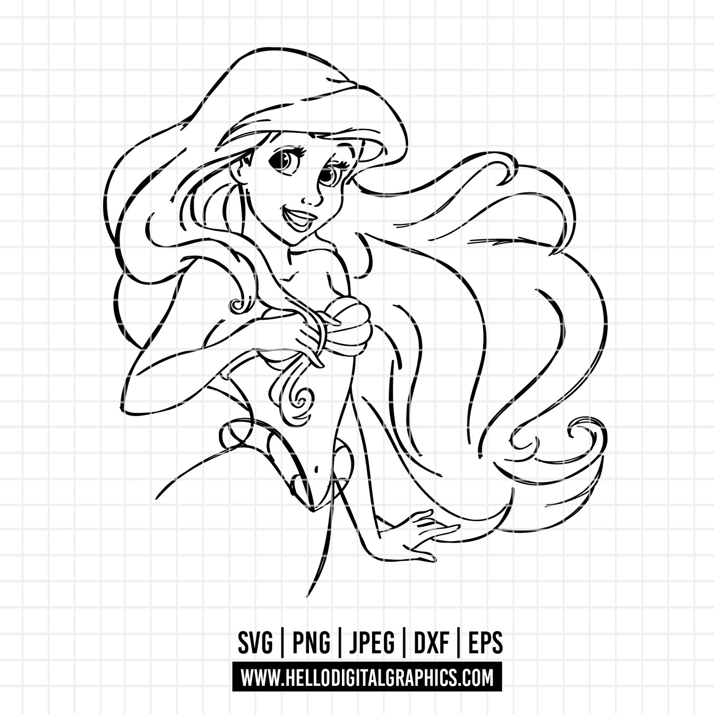 COD2248 - Little Mermaid svg, Ariel svg, Princess svg, disney svg, Cricut, Silhouette