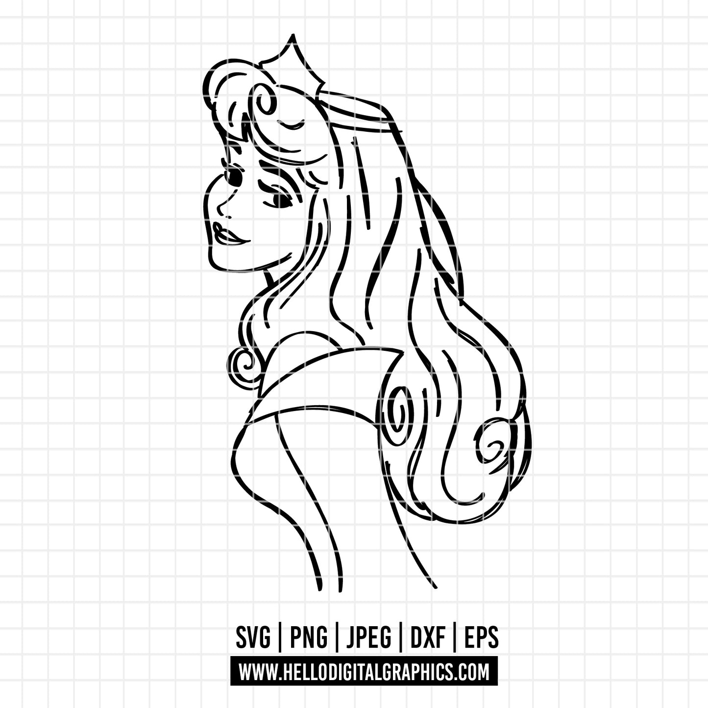 COD2252 - Aurora svg, Princess svg, Sleeping Beauty svg, disney svg, princess svg, Cricut, Silhouette