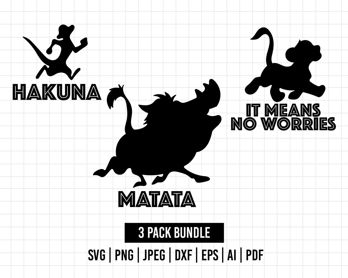 COD228- Hakuna Matata svg, It means no worries svg, Lion King Svg, Disney svg