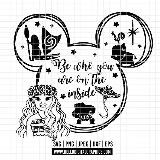 COD2292 - Moana  svg, Princess svg, Disney svg, outine svg, Cricut, Silhouette, Tumbler svg