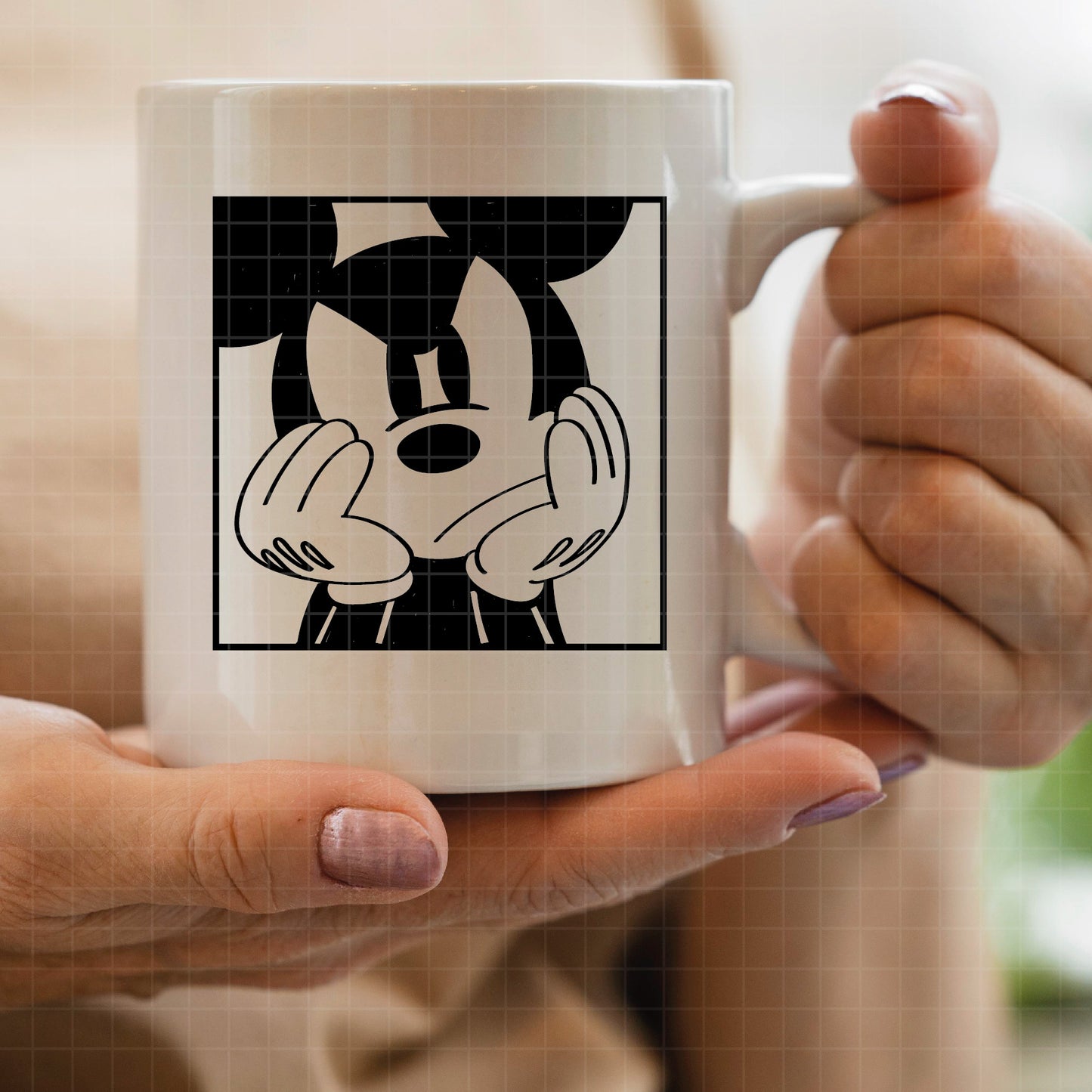 COD2304 - Mickey sketch svg, Mickey outline Svg, Disney svg, Magical svg, Mickey face svg