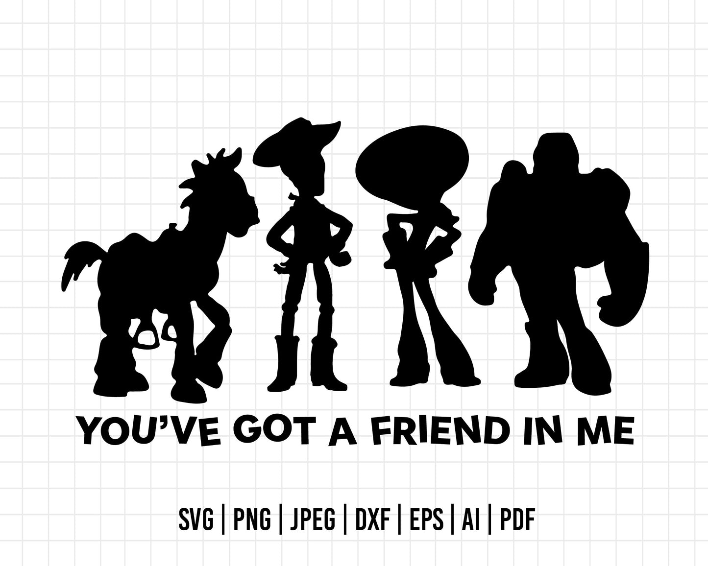 COD235- You've Got A Friend In Me svg, Toy Story svg, Andy Woody Buzz Lightyear SVG, Customize Gift Svg, Vinyl, Toy story svg, disney svg