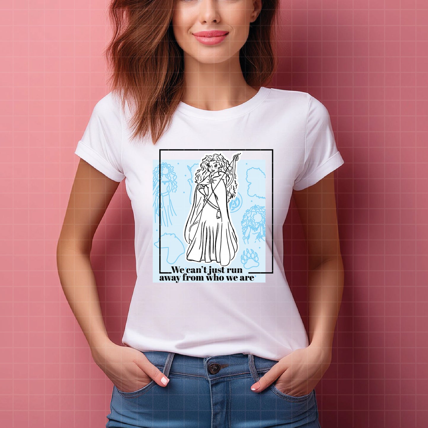 COD2374 - Brave svg, merida svg, princess merida svg, princess svg, disney svg, outline svg, cut files for cricut, silhouette