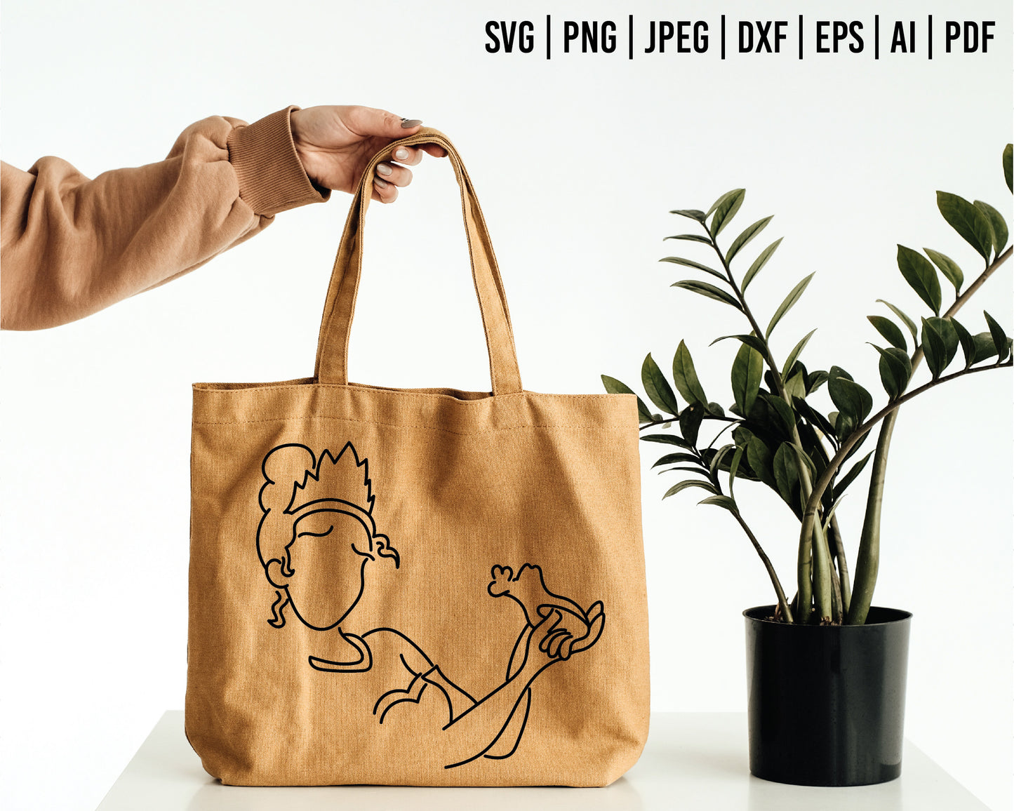 COD23- The frog and the Princess svg, tiana svg, frog svg, Princess Tiana with Frog, outline svg, cricut silhouette, Princess svg, Disney svg