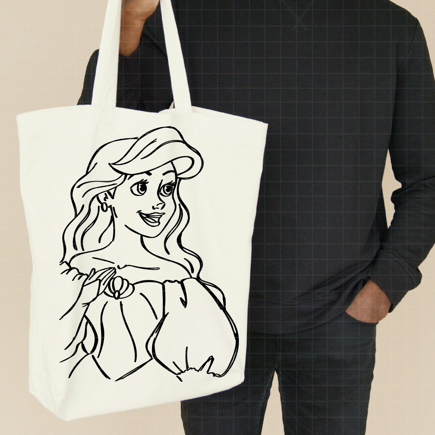 COD2419 - Little Mermaid svg, Ariel svg, Outline Svg, Princess svg, disney svg, Cricut, Silhouette