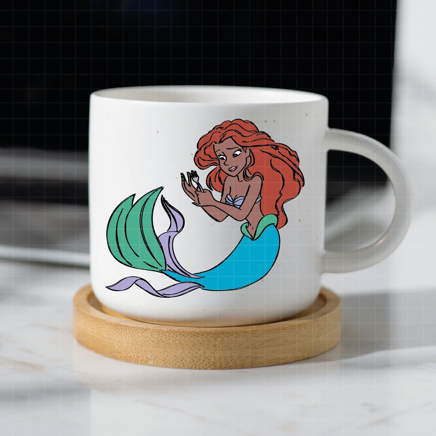 COD2438- The little mermaid african american , black ariel princess SVG, African Mermaid PNG Files, Little Mermaid 2023 PNG, African Girl Magic, African Girl Mermaid Png