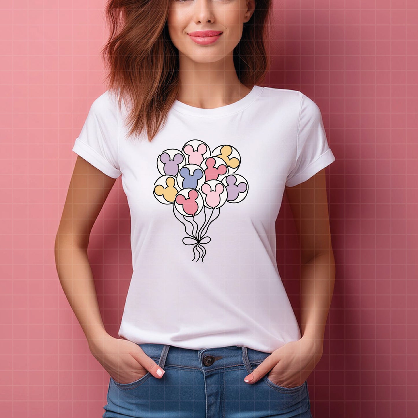 COD2480 - Mickey Ballon svg | Mouse Balloon Bunch Cut File | Magical Park Kingdoms Vacation png pdf dxf ai eps For Silhouette / Cricut