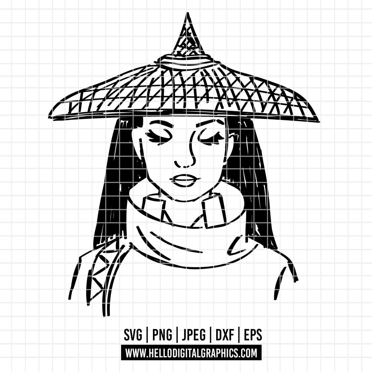 COD2490- Raya and the last dragon SVG , Raya princess svg , Outline Svg, Princess svg, disney svg, Cricut, Silhouette