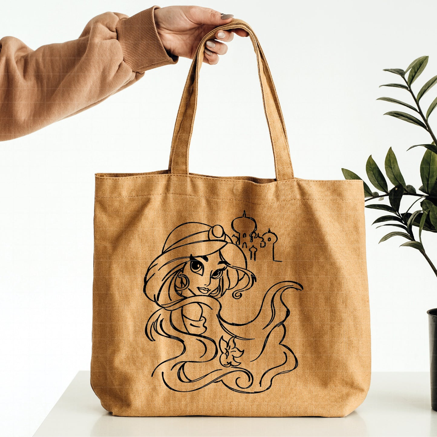 COD3421 - Jasmine Svg, Princess Svg, Indian Princess svg, Arabian Princess SVG, Aladdin svg, Princess svg, silhouette svg, disney svg