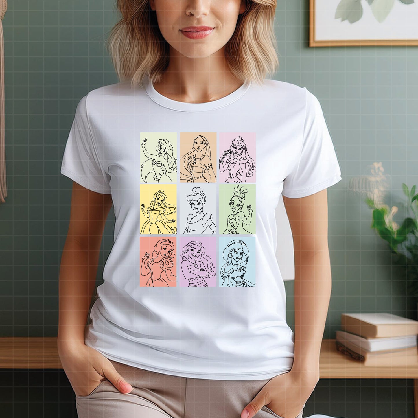 COD2579 - Life is better with friends svg, Princess svg, Disney Princess sketch vector, Jasmin svg, moana svg, Little mermaid svg, belle svg