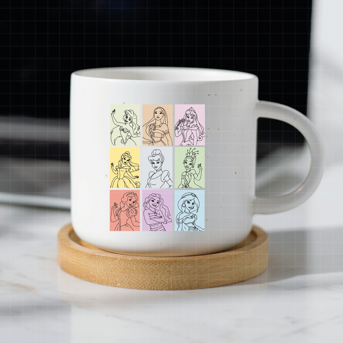COD2579 - Life is better with friends svg, Princess svg, Disney Princess sketch vector, Jasmin svg, moana svg, Little mermaid svg, belle svg