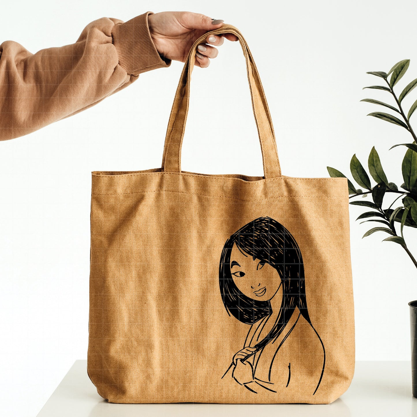 COD2595 - Mulan svg, Disney svg, Disney princess svg, outline svg, cricut, silhouette, Princess svg