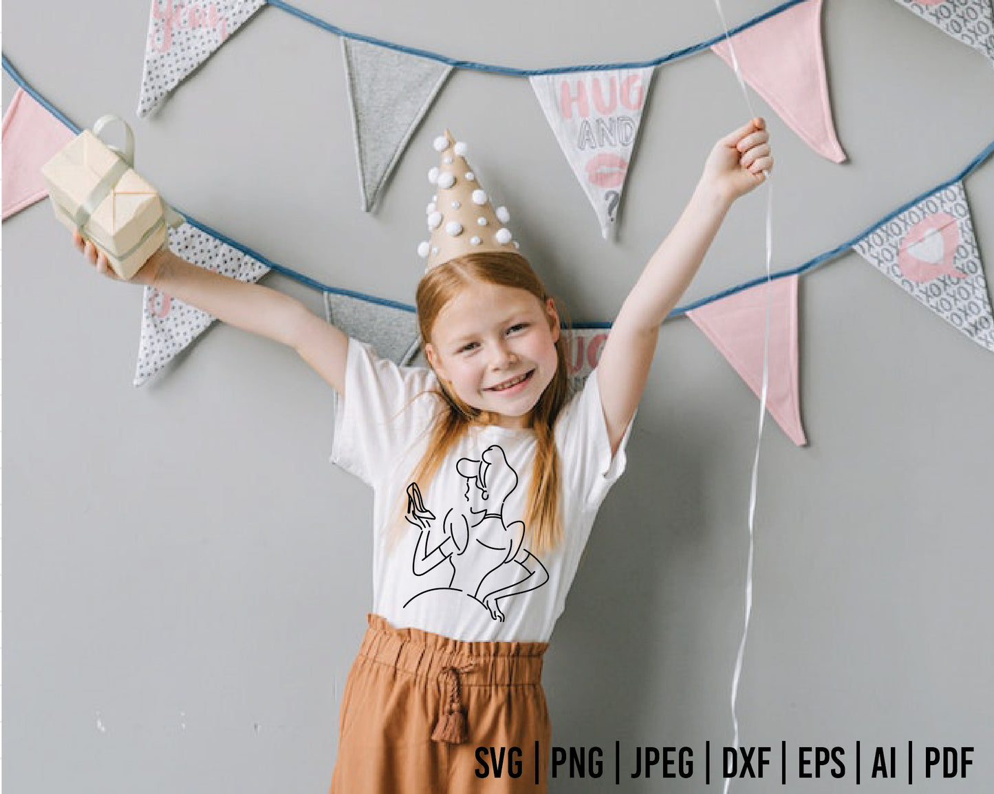 COD25 - Cinderella svg, Princess svg, Princess for Cricut Silhouette, Outline svg, disney svg