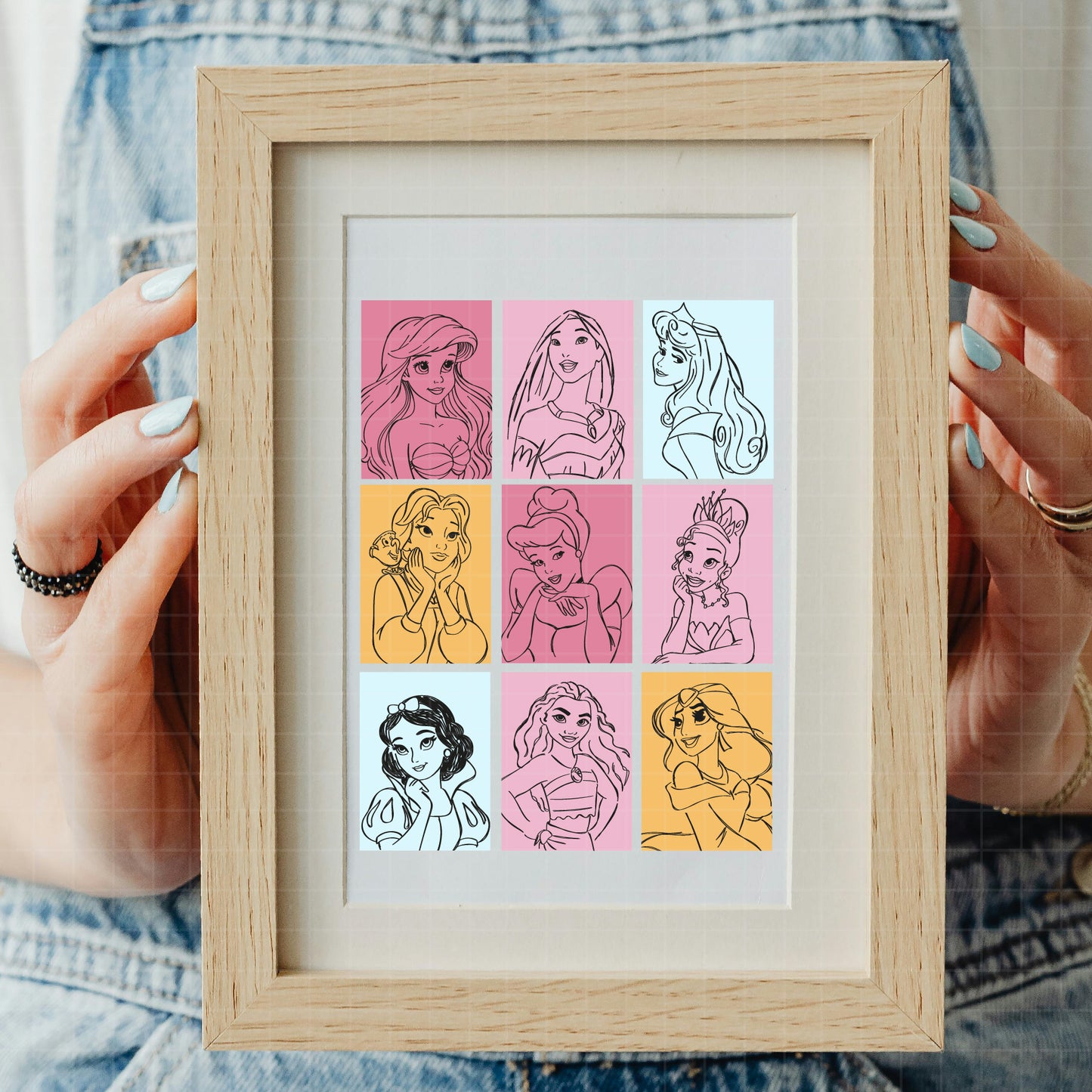 COD2623 - Life is better with friends svg, Princess svg, Disney Princess sketch vector, Jasmin svg, moana svg, Little mermaid svg, belle svg