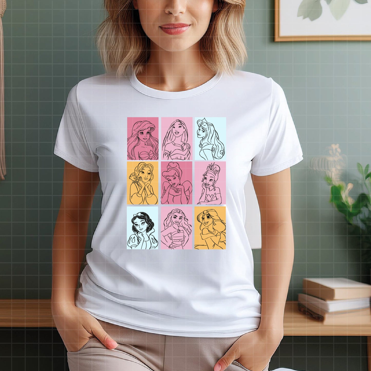 COD2623 - Life is better with friends svg, Princess svg, Disney Princess sketch vector, Jasmin svg, moana svg, Little mermaid svg, belle svg