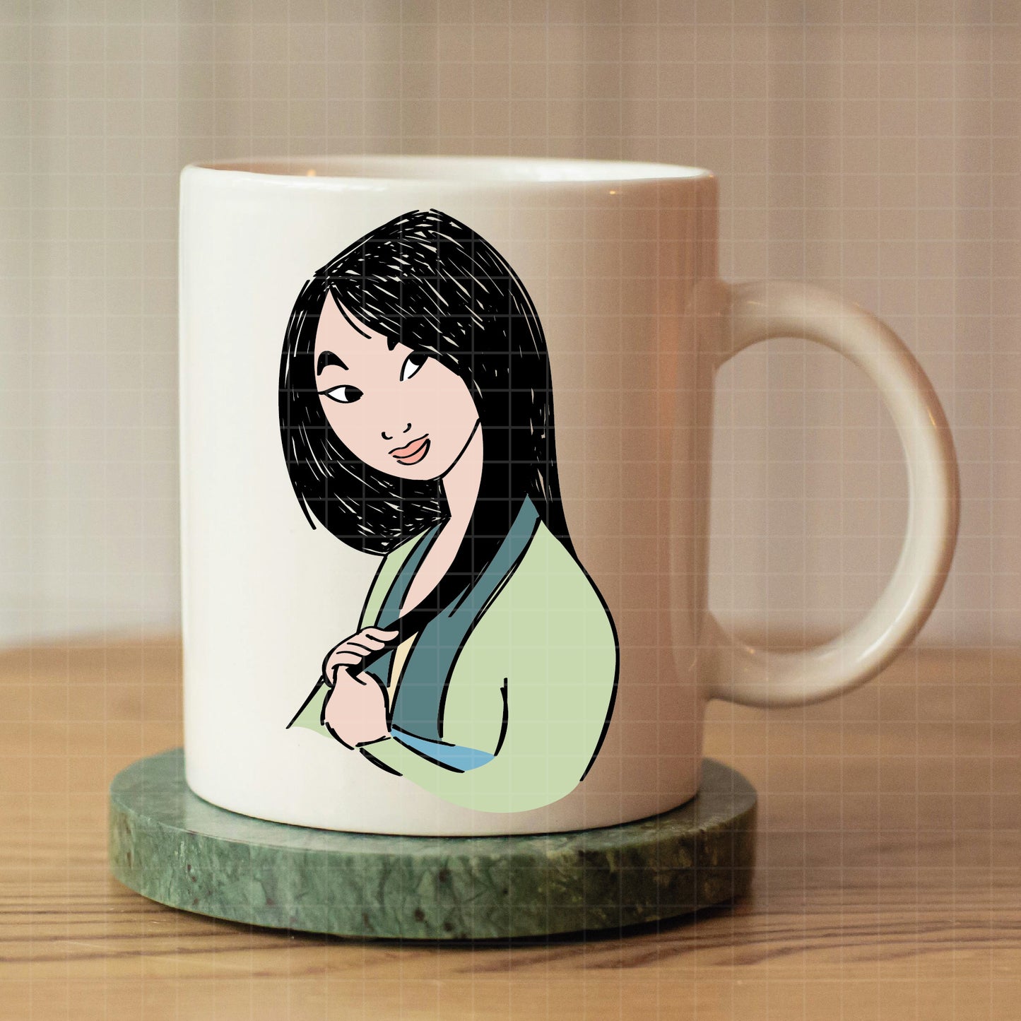 COD2642 - Mulan svg, Disney svg, Disney princess svg, outline svg, cricut, silhouette, Princess svg