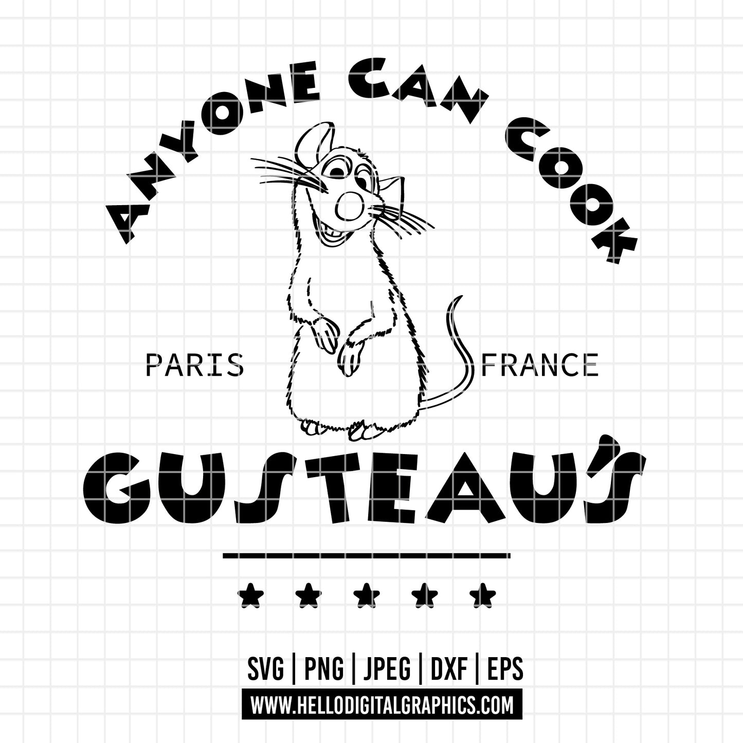 COD2659 - Ratatouille Svg, Ratatouille Png, Mouse Png, Ratatouille, Ratatouille Sublimation, Instant Download
