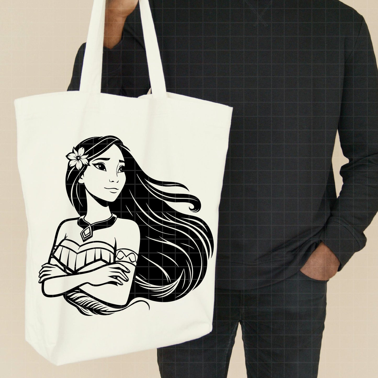 COD2664 - Pocahontas svg, nature svg, princess svg, outline svg, cricut silhouette, Disney svg