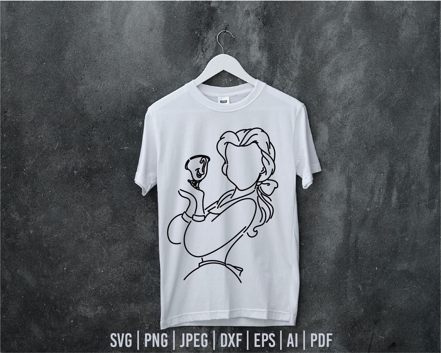 COD26- Beauty and the beast svg, bella svg, beast svg, outline svg, cricut, silhouette,Disney svg, Princess Belle