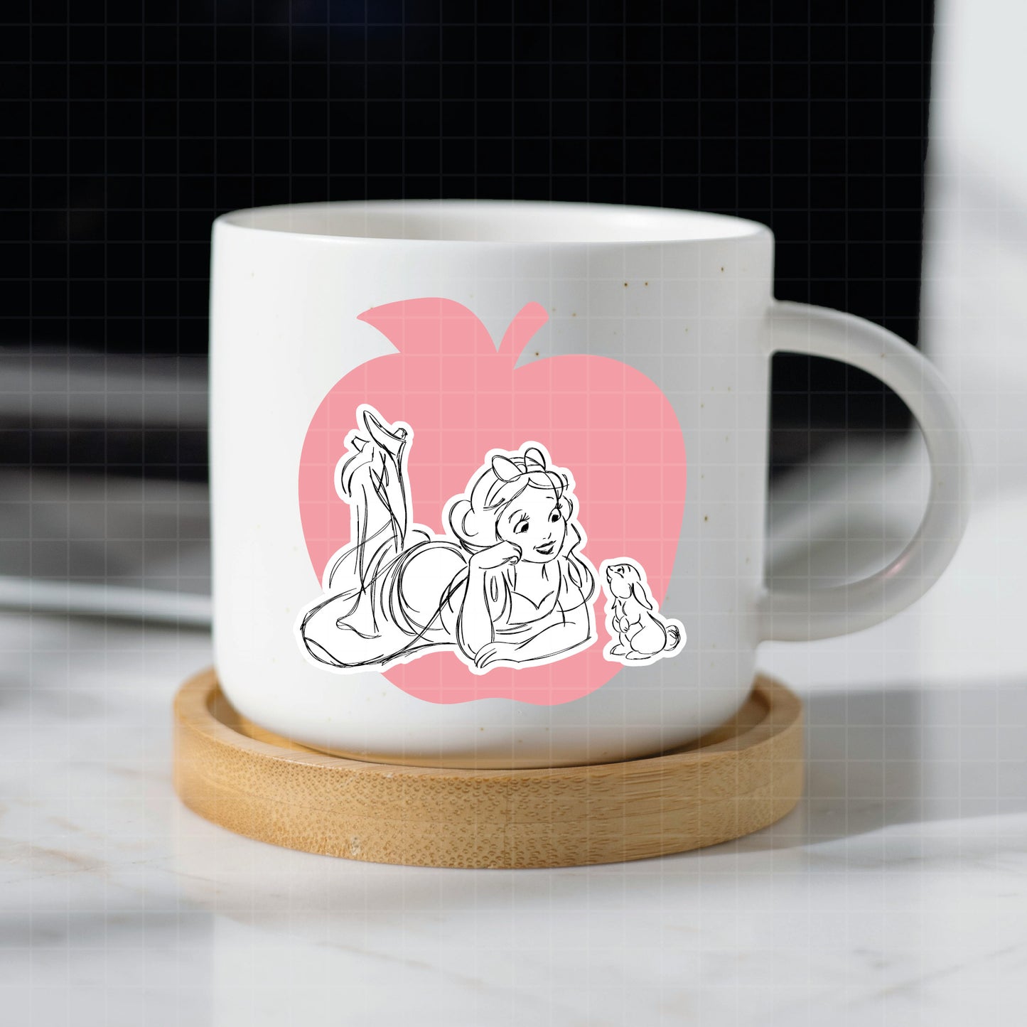 COD2723 - Fairest one of all svg, Snow White png, Princess png, Snow White and the Seven Dwarfs png, outline png, disney png