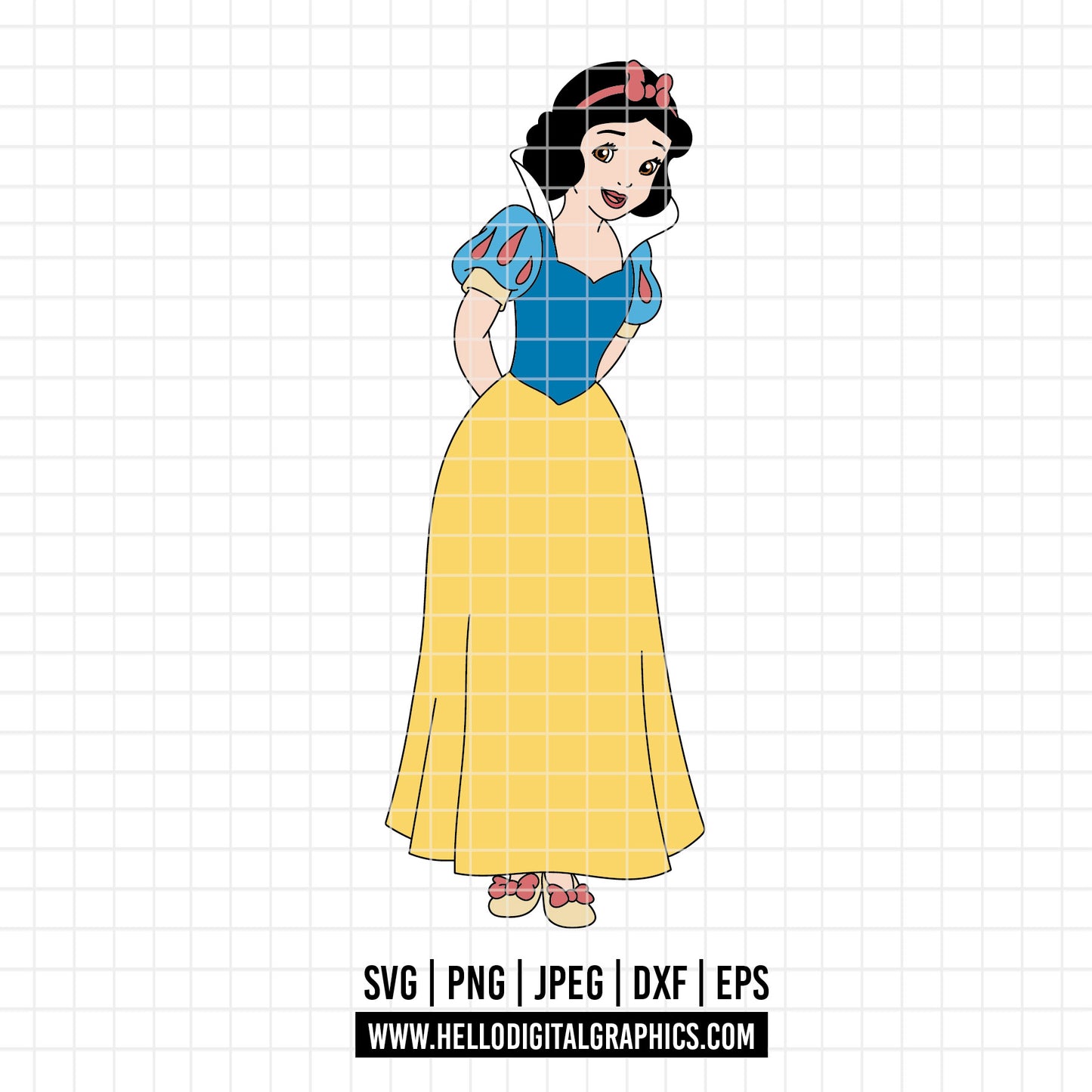 COD2755 -Snow White png, Princess png, Snow White and the Seven Dwarfs png, outline png, disney png