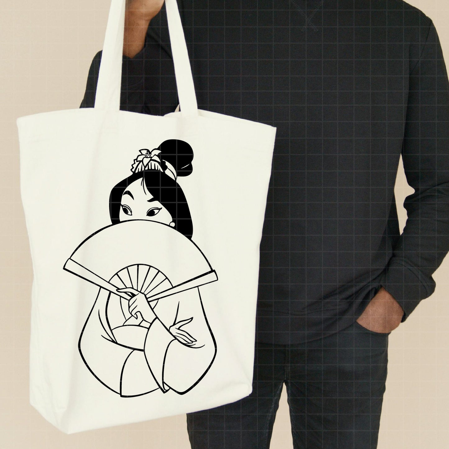 COD2756 - Mulan svg, Disney svg, Disney princess svg, outline svg, cricut, silhouette, Princess svg