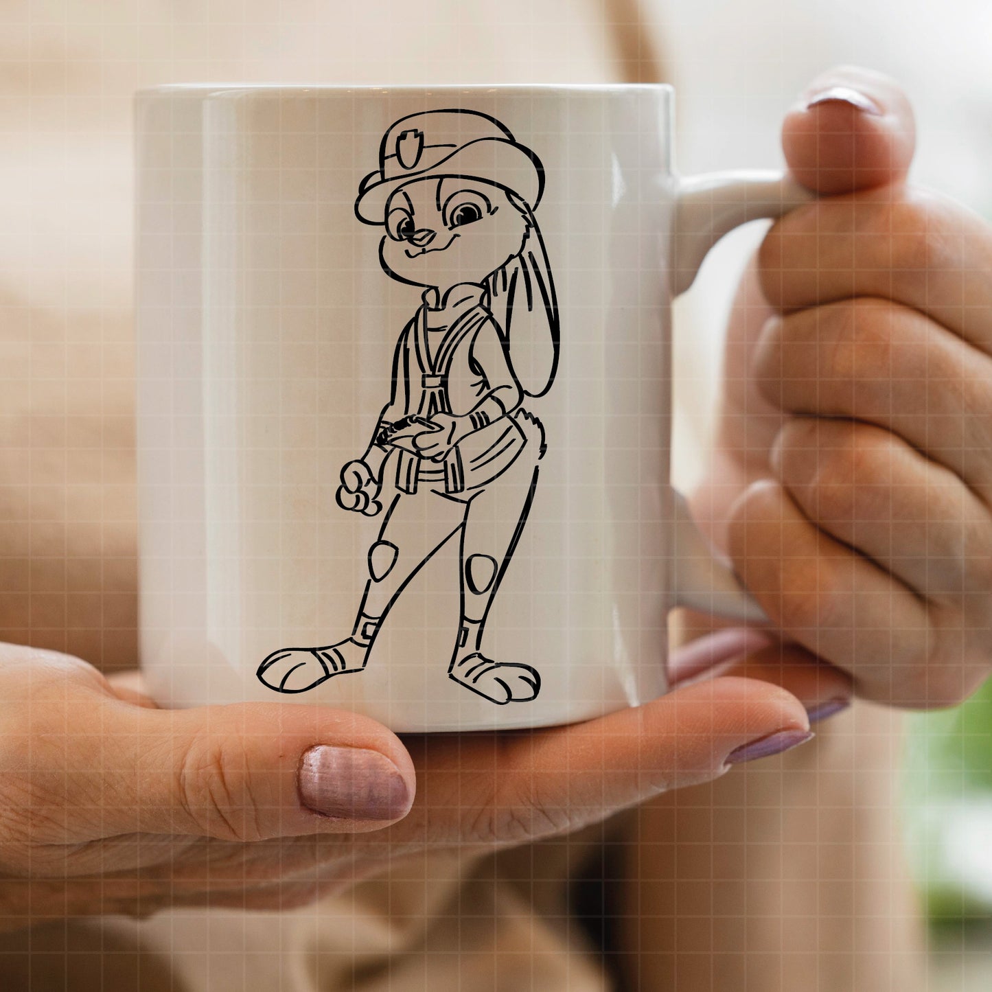 COD2825 - Zootopia SVG, PNG, EPS - Flash line art, Outline clipart vector. Flash having a glass of wine, iconic scenes clipart
