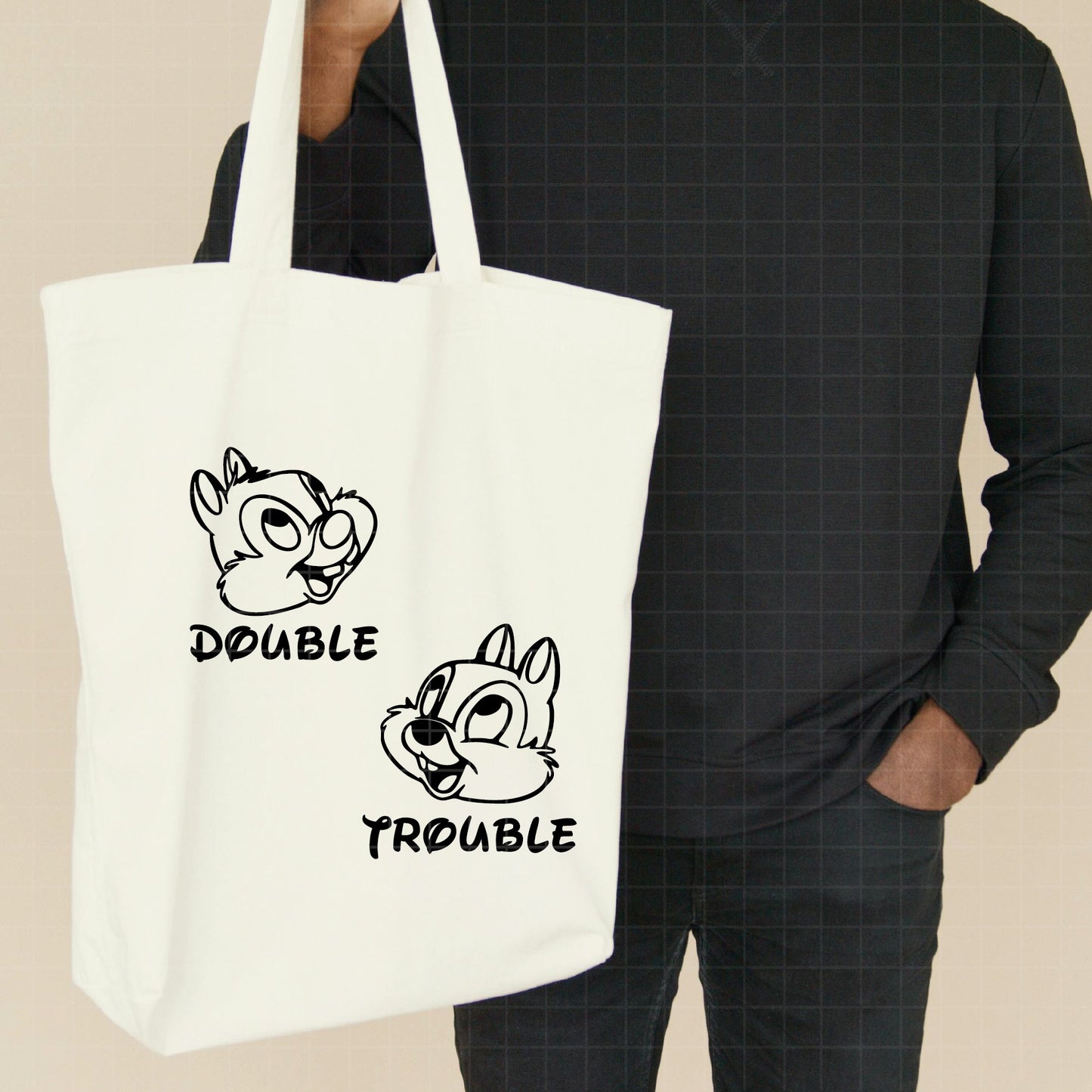 COD2869 - Chip and Dale Svg, chip Svg cut file for Cricut, Chip and Dale png, Double Trouble svg, png, Instant Download