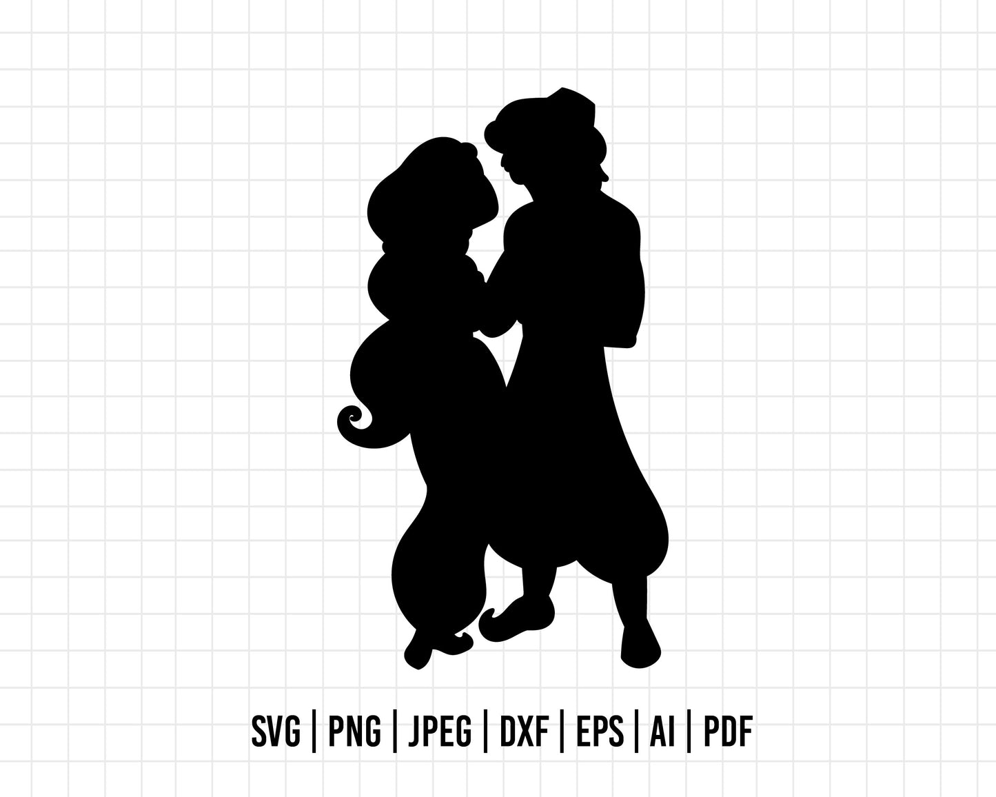 COD304- Jasmine Svg, Princess Svg, Indian Princess svg, Arabian Princess SVG, Aladdin svg, Princess svg, silhouette svg, disney svg
