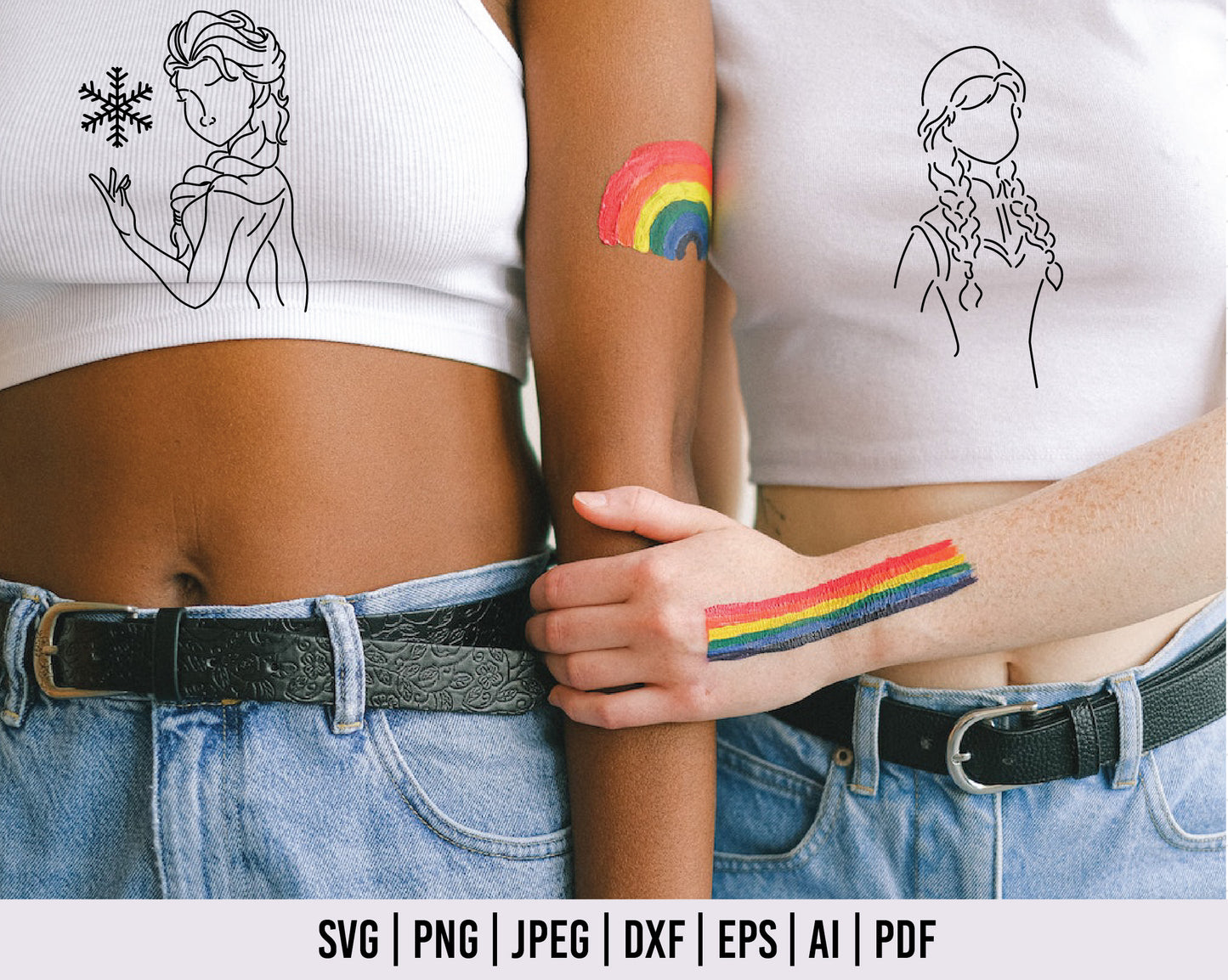 COD34- Frozen svg, Elsa svg, Anna svg, outline svg, cricut silhouette, Princess svg, Disney svg