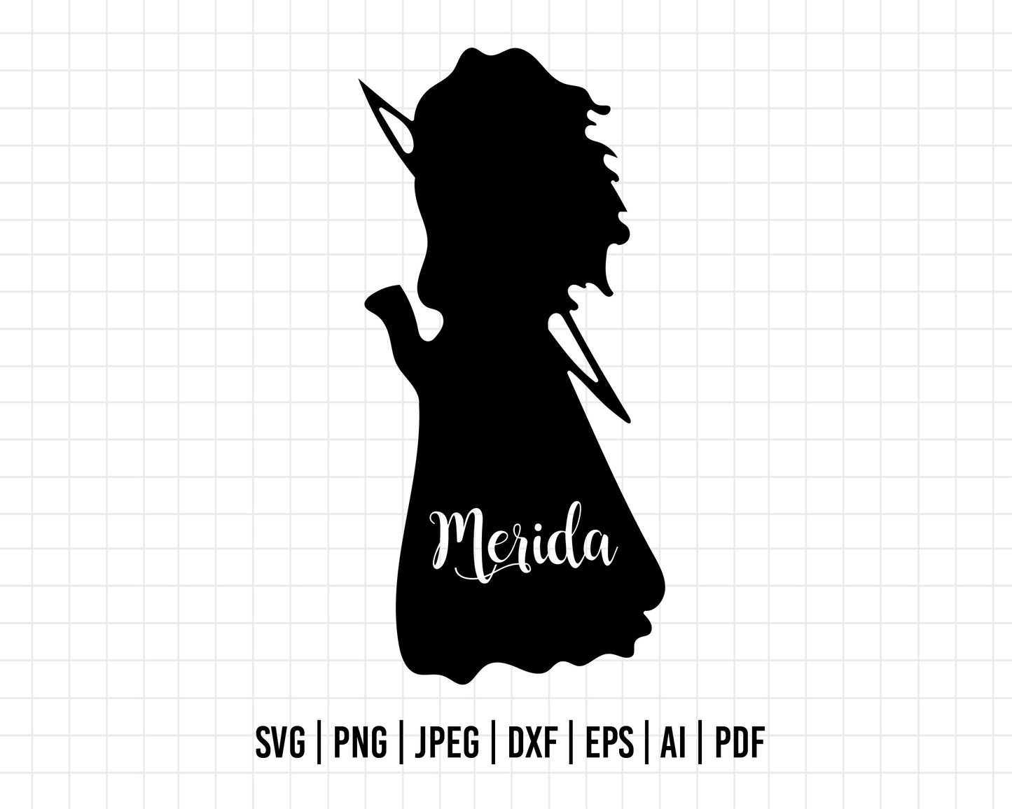 COD38- Brave svg, merida svg, princess merida svg, princess svg, disney svg, cut files for cricut, silhouette,