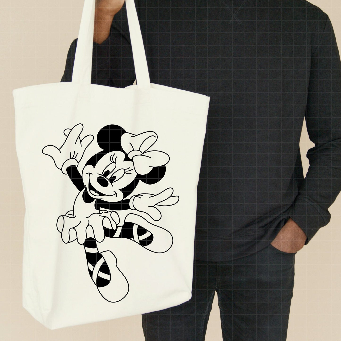 COD3945 - Minnie ballet svg, minnie svg, minnie lineart, disney svg, Silhouette